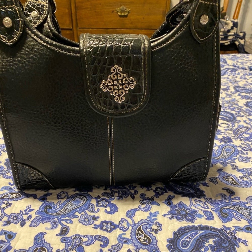 Black faux Brighton purse